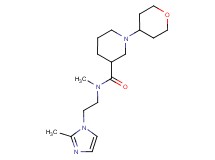N-methyl-N-[2-(2-methyl-1H-imidazol-1-yl)ethyl]-1-(tetrahydro-2H-pyran-4-yl)-3-piperidinecarboxamide