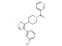 3-({4-[4-(3-methylphenyl)-1H-pyrazol-5-yl]piperidin-1-yl}carbonyl)pyridine