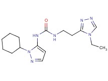 N-(1-cyclohexyl-1H-pyrazol-5-yl)-N'-[2-(4-ethyl-4H-1,2,4-triazol-3-yl)ethyl]urea