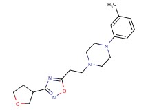 1-(3-methylphenyl)-4-{2-[3-(tetrahydrofuran-3-yl)-1,2,4-oxadiazol-5-yl]ethyl}piperazine
