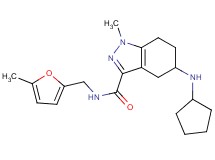 5-(cyclopentylamino)-1-methyl-N-[(5-methyl-2-furyl)methyl]-4,5,6,7-tetrahydro-1H-indazole-3-carboxamide