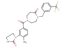 1-[4-methyl-3-(2-oxo-1-imidazolidinyl)benzoyl]-4-[3-(trifluoromethyl)benzyl]-1,4-diazepan-5-one