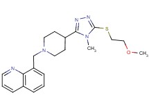 8-[(4-{5-[(2-methoxyethyl)thio]-4-methyl-4H-1,2,4-triazol-3-yl}-1-piperidinyl)methyl]quinoline