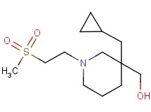 {3-(cyclopropylmethyl)-1-[2-(methylsulfonyl)ethyl]-3-piperidinyl}methanol