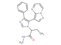 N-methyl-2-(4-phenyl-5-pyrazolo[1,5-a]pyrimidin-3-yl-1H-imidazol-1-yl)butanamide