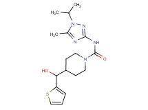 4-[hydroxy(2-thienyl)methyl]-N-(1-isopropyl-5-methyl-1H-1,2,4-triazol-3-yl)piperidine-1-carboxamide