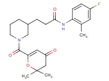 3-{1-[(2,2-dimethyl-4-oxo-3,4-dihydro-2H-pyran-6-yl)carbonyl]-3-piperidinyl}-N-(4-fluoro-2-methylphenyl)propanamide