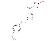1-({2-[(4-methoxyphenoxy)methyl]-1,3-oxazol-4-yl}carbonyl)azetidin-3-ol
