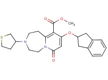 methyl 9-(2,3-dihydro-1H-inden-2-yloxy)-7-oxo-3-(tetrahydro-3-thienyl)-1,2,3,4,5,7-hexahydropyrido[1,2-d][1,4]diazepine-10-carboxylate