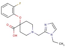 1-[(1-ethyl-1H-imidazol-2-yl)methyl]-4-(2-fluorophenoxy)piperidine-4-carboxylic acid