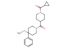 1-{[1-(cyclopropylcarbonyl)-4-piperidinyl]carbonyl}-4-methoxy-4-phenylpiperidine
