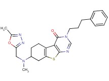 7-{methyl[(5-methyl-1,3,4-oxadiazol-2-yl)methyl]amino}-3-(3-phenylpropyl)-5,6,7,8-tetrahydro[1]benzothieno[2,3-d]pyrimidin-4(3H)-one