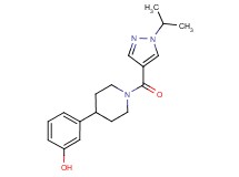 3-{1-[(1-isopropyl-1H-pyrazol-4-yl)carbonyl]-4-piperidinyl}phenol