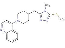 4-(4-{[4-methyl-5-(methylthio)-4H-1,2,4-triazol-3-yl]methyl}piperidin-1-yl)quinoline