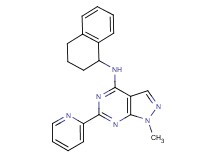 1-methyl-6-(2-pyridinyl)-N-(1,2,3,4-tetrahydro-1-naphthalenyl)-1H-pyrazolo[3,4-d]pyrimidin-4-amine