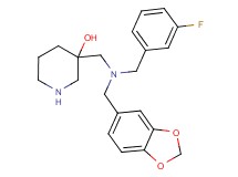 3-{[(1,3-benzodioxol-5-ylmethyl)(3-fluorobenzyl)amino]methyl}-3-piperidinol dihydrochloride