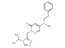 2-[(4-isopropyl-4H-1,2,4-triazol-3-yl)methyl]-5-[methyl(2-phenylethyl)amino]pyridazin-3(2H)-one