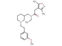 2-(3,5-dimethyl-4-isoxazolyl)-N-ethyl-N-({1-[2-(3-methoxyphenyl)ethyl]-3-piperidinyl}methyl)acetamide