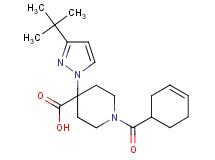 4-(3-tert-butyl-1H-pyrazol-1-yl)-1-(cyclohex-3-en-1-ylcarbonyl)piperidine-4-carboxylic acid