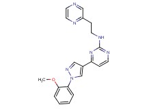 4-[1-(2-methoxyphenyl)-1H-pyrazol-4-yl]-N-(2-pyrazin-2-ylethyl)pyrimidin-2-amine