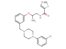 N-[2-(3-{[4-(3-chlorophenyl)-1-piperazinyl]methyl}phenoxy)propyl]-1,3-thiazole-5-carboxamide