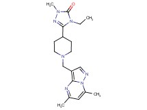 5-{1-[(5,7-dimethylpyrazolo[1,5-a]pyrimidin-3-yl)methyl]piperidin-4-yl}-4-ethyl-2-methyl-2,4-dihydro-3H-1,2,4-triazol-3-one