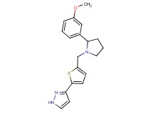 3-(5-{[2-(3-methoxyphenyl)-1-pyrrolidinyl]methyl}-2-thienyl)-1H-pyrazole