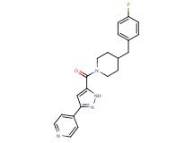 4-(5-{[4-(4-fluorobenzyl)-1-piperidinyl]carbonyl}-1H-pyrazol-3-yl)pyridine