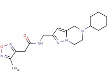 N-[(5-cyclohexyl-4,5,6,7-tetrahydropyrazolo[1,5-a]pyrazin-2-yl)methyl]-2-(4-methyl-1,2,5-oxadiazol-3-yl)acetamide