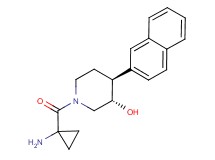 (3S*,4S*)-1-[(1-aminocyclopropyl)carbonyl]-4-(2-naphthyl)piperidin-3-ol
