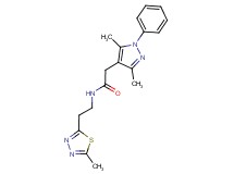 2-(3,5-dimethyl-1-phenyl-1H-pyrazol-4-yl)-N-[2-(5-methyl-1,3,4-thiadiazol-2-yl)ethyl]acetamide