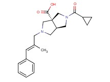 (3aR*,6aR*)-2-(cyclopropylcarbonyl)-5-[(2E)-2-methyl-3-phenylprop-2-en-1-yl]hexahydropyrrolo[3,4-c]pyrrole-3a(1H)-carboxylic acid