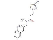 3-(2-amino-1,3-thiazol-4-yl)-N-methyl-N-(3-quinolinylmethyl)propanamide bis(trifluoroacetate)