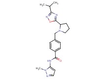 4-{[2-(3-isopropyl-1,2,4-oxadiazol-5-yl)pyrrolidin-1-yl]methyl}-N-(1-methyl-1H-pyrazol-5-yl)benzamide