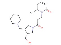 1-{3-[(3R*,4R*)-3-(hydroxymethyl)-4-(piperidin-1-ylmethyl)pyrrolidin-1-yl]-3-oxopropyl}-6-methylpyridin-2(1H)-one