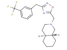 (4aS*,8aR*)-2-({3-[3-(trifluoromethyl)benzyl]-1,2,4-oxadiazol-5-yl}methyl)decahydroisoquinoline