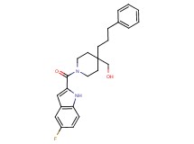 [1-[(5-fluoro-1H-indol-2-yl)carbonyl]-4-(3-phenylpropyl)piperidin-4-yl]methanol