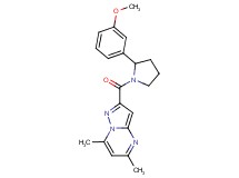2-{[2-(3-methoxyphenyl)-1-pyrrolidinyl]carbonyl}-5,7-dimethylpyrazolo[1,5-a]pyrimidine