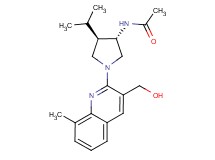 N-{(3S*,4R*)-1-[3-(hydroxymethyl)-8-methyl-2-quinolinyl]-4-isopropyl-3-pyrrolidinyl}acetamide