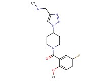 ({1-[1-(5-fluoro-2-methoxybenzoyl)-4-piperidinyl]-1H-1,2,3-triazol-4-yl}methyl)methylamine