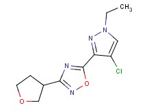 5-(4-chloro-1-ethyl-1H-pyrazol-3-yl)-3-(tetrahydrofuran-3-yl)-1,2,4-oxadiazole