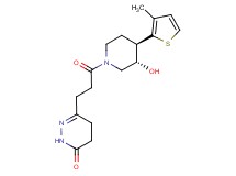 6-{3-[(3S*,4R*)-3-hydroxy-4-(3-methyl-2-thienyl)piperidin-1-yl]-3-oxopropyl}-4,5-dihydropyridazin-3(2H)-one