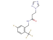 N-[5-fluoro-2-(trifluoromethyl)benzyl]-3-(1H-1,2,4-triazol-1-yl)propanamide