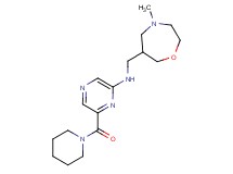 N-[(4-methyl-1,4-oxazepan-6-yl)methyl]-6-(piperidin-1-ylcarbonyl)pyrazin-2-amine