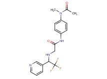 N-{4-[acetyl(methyl)amino]phenyl}-2-[(2,2,2-trifluoro-1-pyridin-3-ylethyl)amino]acetamide