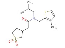 2-(1,1-dioxidotetrahydro-3-thienyl)-N-isobutyl-N-[(3-methyl-2-thienyl)methyl]acetamide