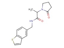 N-(1-benzothien-5-ylmethyl)-2-(2-oxopyrrolidin-1-yl)propanamide