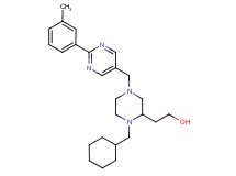 2-(1-(cyclohexylmethyl)-4-{[2-(3-methylphenyl)-5-pyrimidinyl]methyl}-2-piperazinyl)ethanol