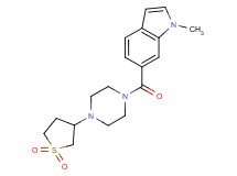 6-{[4-(1,1-dioxidotetrahydro-3-thienyl)-1-piperazinyl]carbonyl}-1-methyl-1H-indole
