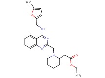 ethyl {1-[(4-{[(5-methyl-2-furyl)methyl]amino}-2-quinazolinyl)methyl]-2-piperidinyl}acetate